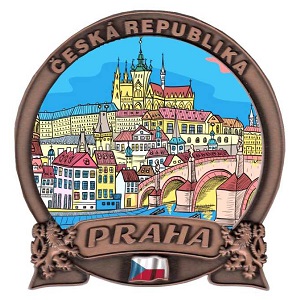 Magnetka Praha Hradčany kresba