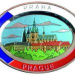 Magnetka Talíř Praha Hradčany kresba