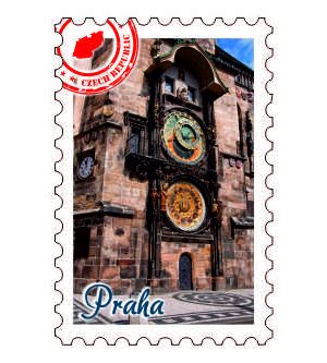 Magnetka známka Praha Orloj